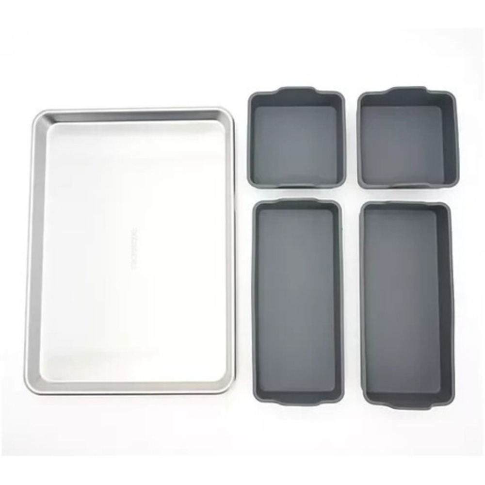 Technique 17"x12" Aluminum Sheet Pan with 4 Silicone Insert‎ Midnight Blue